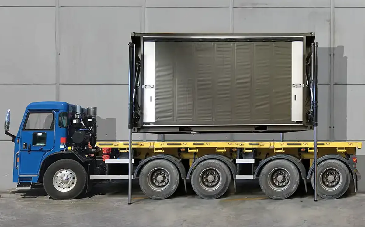 Support trailers and containers in a camp